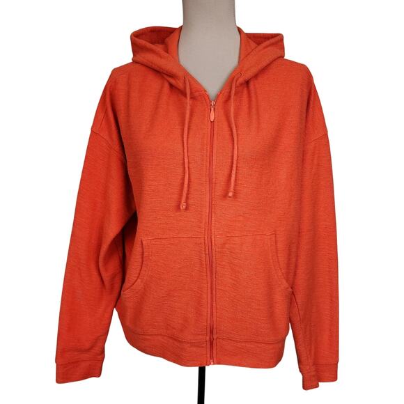 Old Navy Orange Large Zip Up Hoodie - Picture 1 of 4